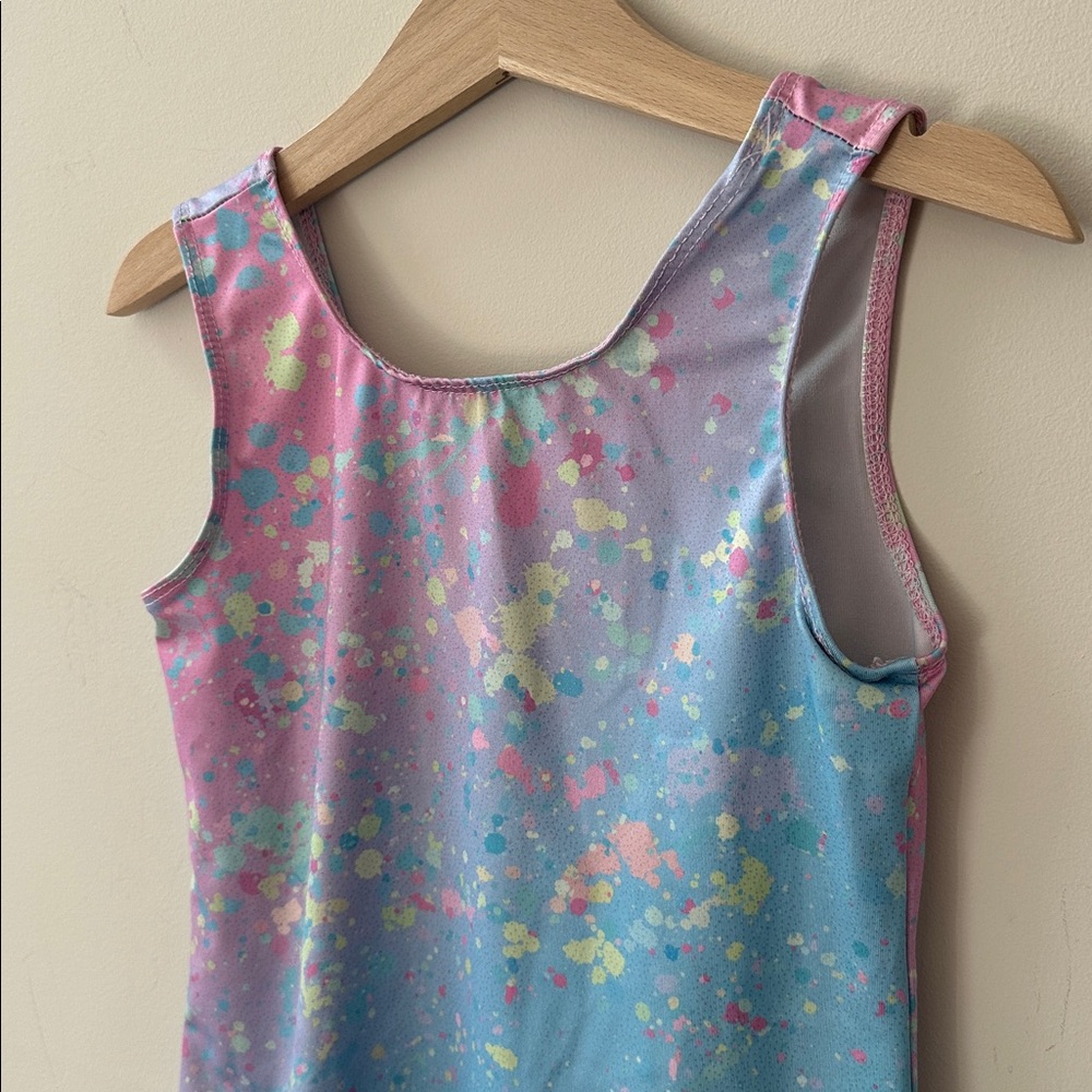 Domusgo One Piece Gymnastic Graffeti Leotard Unitard Girls Size 5-6 - Picture 3 of 11